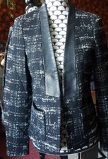 Veste chinée avec col façon