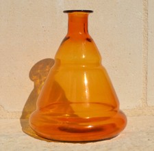 ancienne carafe conique à ABSINTHE - en verre brun fumé
