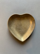 Coupelle cendrier cœur laiton? estampillé BP publicitaire automobile vintage