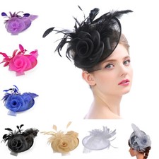 Chapeau de plume de fleur avec