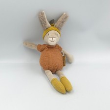 Doudou Lapin gris orange