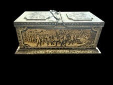 Boîte biscuit ancienne Huntley & Palmer Art Nouveau 1900 Queen Elizabeth Vintage