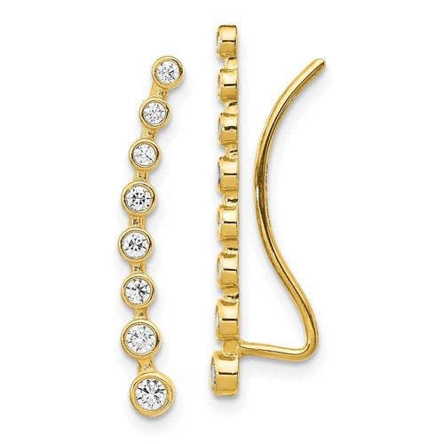 14k ear climber earrings - climber,