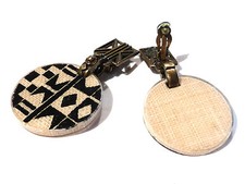 Bijou lucite boucles d'oreilles clips La Tribu Rigaux  earings