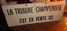 Ancien carton publicitaire pub de kiosque journaux La Tribune champenoise