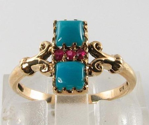 Bague art déco jaune - bague, or