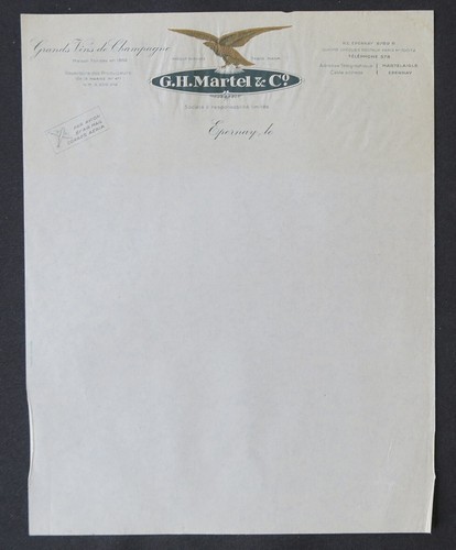 Lettre vierge champagne h - ,
