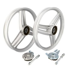 paire de jante CHROMEE pour Mobylette Peugeot 103 SP (type grimeca)