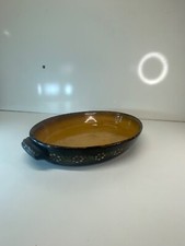 Très ancien plat ovale en terre cuite quelque trace d’usure bonne etat