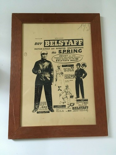 Cadre publicité belstaff - cadre, moto