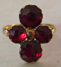 ANCIENNE BAGUE GRENATS  OR