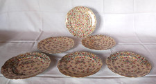 6 assiettes plates porcelaine