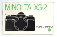 Mode emploi Minolta XG-2 -