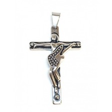 Pendentif croix et guitare en