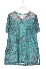 FABINDIA Robe tunique Dames Robe T EU 40 turquoise-noir style décontracté