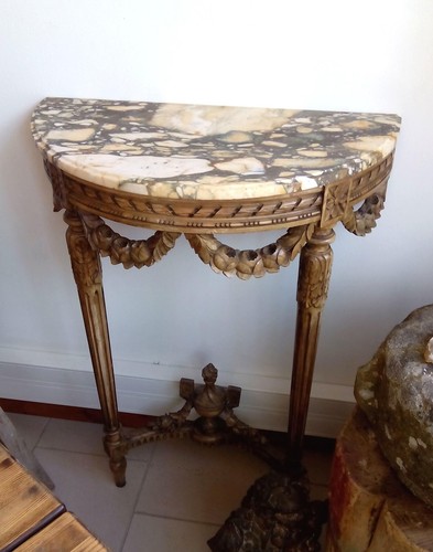 Console demi lune bois - demi-lune,