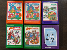 Lot de 6 jeux pour console Intellivision Mattel, dont 3 encore sous cellophane
