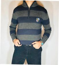 Pull Otago Rugby 1/4 Zip Vintage Rayé Y2K - XL
