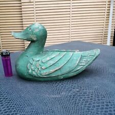 ancien canard vert en bois