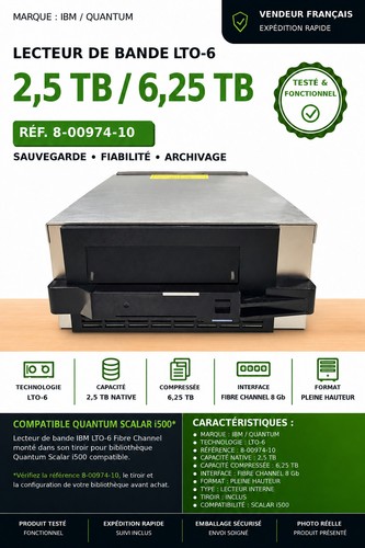 Lecteur bande ibm lto6 fc - bande,