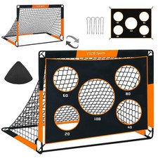 2 en 1 Cage de Football Enfant Exterieur Pliable, 120x90x90cm Buts de Footbal...