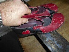 🌼🌼Chaussures BE confort vintage Paco Valdes cuir rouge T 37 A 15€ ACH IMM F