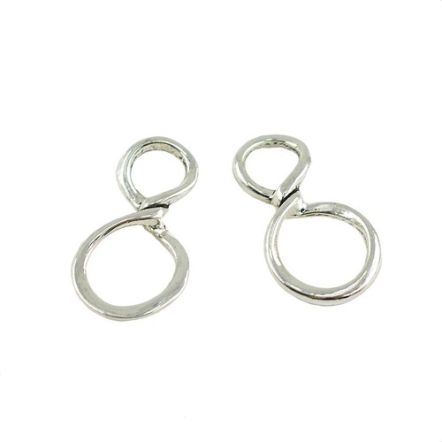 30pcs argent fil torsadé - argent,