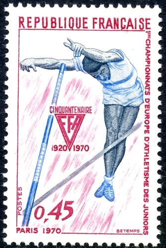 Timbre france 1970 1650 - france, **