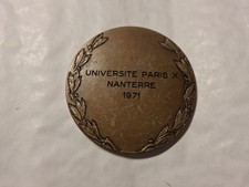 1971 NANTERRE Medaille Bronze 50mm UNIVERSITÉ ESCRIME