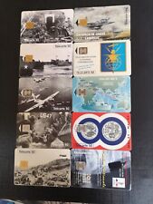 Lot 8 cartes téléphone, thème armée, débarquement 1944,aviation,marine...+2bonus