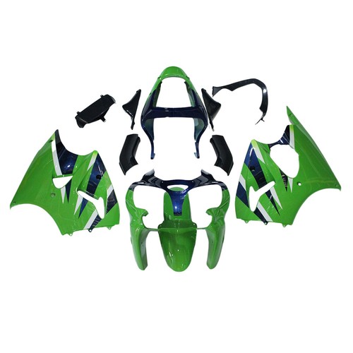 Green white blue motorbike - green,
