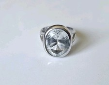 Bague topaze incolore en