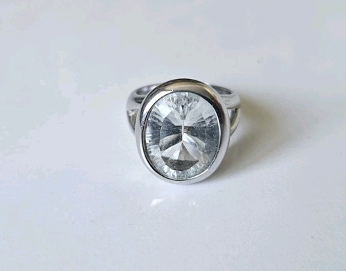 Bague topaze incolore - , en
