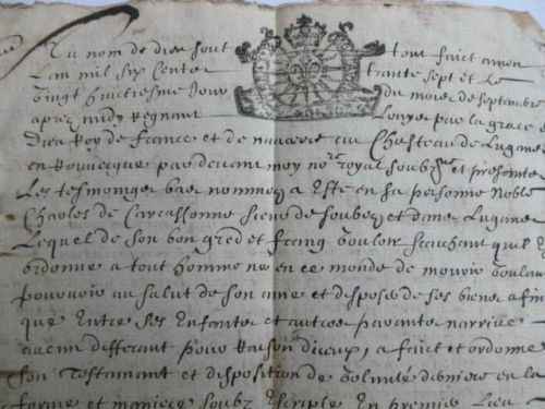 Testament manuscrit pages - testament,