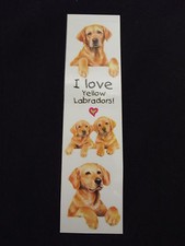 MARQUE-PAGE - Motifs  -  I love Yellow Labradors!  