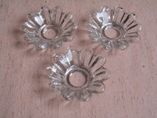 ANCIEN-3 bobèches 10 pétales pour lustre cristal de  BACCARAT