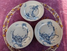 3 Assiette Plate Faience Gien