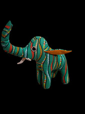 Elephant tissu vert peluche