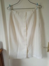 Jupe blanche crème doublée Klein Paris Petit T 46 70 % polyester 30 % viscose