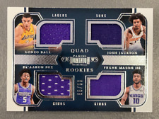 L.BALL / J.JACKSON / D.FOX / F.MASON III 2017-18 PANINI DOMINION QUAD ROOKIES JE