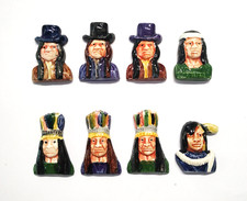 8 Fèves Moulin à Huile INDIENS MH Variantes couleurs * 196