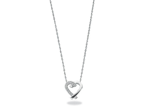 Pendentif cœur blanc - pendentif, en
