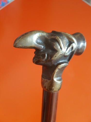 Canne bois ancienne pommeau - ancienne,