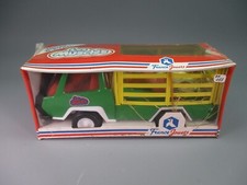 ZA088 FRANCE JOUETS 345 Les Musclés Bétaillère avec cheval et vache 22 cm acier