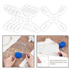 Ensemble de bobines de fil à broder en acrylique, 5 pièces, pour tricot,