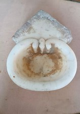 ancien bénitier baroque en marbre, Italie