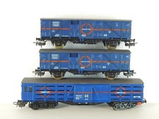 ELECTROTREN LOT DE 3 WAGONS COUVERT TRANSFESA SANS BOITE HO