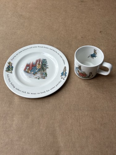 Peter rabbit plate and - rabbit, cup