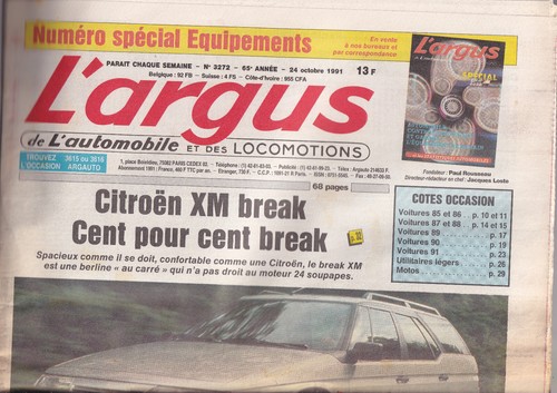 Argus 3272 citroen - l'argus, n°3272