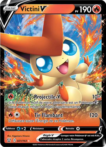 Carte pokémon victini - carte,